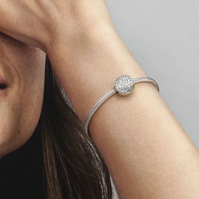 Imagen 2 del producto Charm en Plata Esfera Pavé Circonia Cúbica Clara