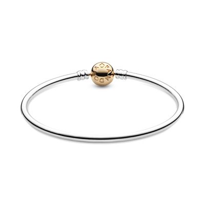 Imagen 2 del producto Brazalete en Plata con Cierre Redondo en Oro de 14k.