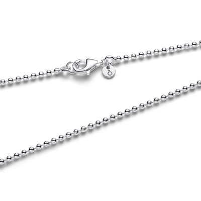 Imagen 2 del producto Collar Cadena de Bolas Plateado