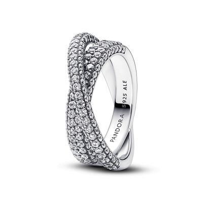 Imagen 2 del producto Anillo Doble Cruzado en Pavé de Pandora Timeless en Plata