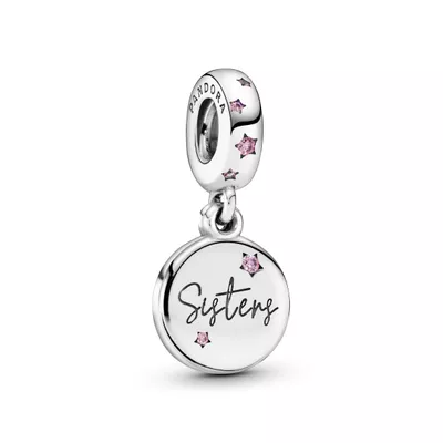 Dije Colgante en Plata Hermanas por Siempre Circonia