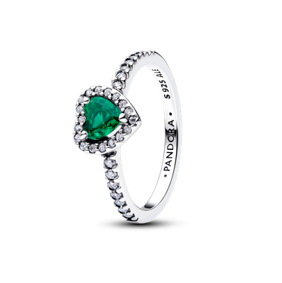 Imagen 2 del producto Anillo Corazón Elevado Verde Real