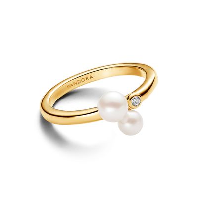 Anillo Dúo de Perlas Cultivadas de Agua Dulce