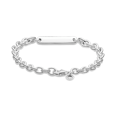 Imagen 2 del producto Brazalete en Plata de Eslabones Con Barras Grabables 