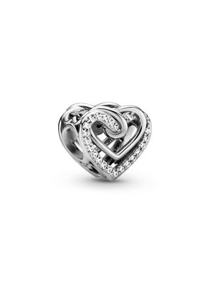 Imagen 2 del producto Charm Corazones Entrelazados Resplandecientes Plata