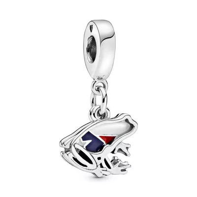 Charm colgante en Plata Rana Amo a Puerto Rico Esmaltes Diversos
