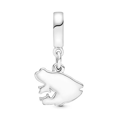 Imagen 2 del producto Charm colgante en Plata Rana Amo a Puerto Rico Esmaltes Diversos