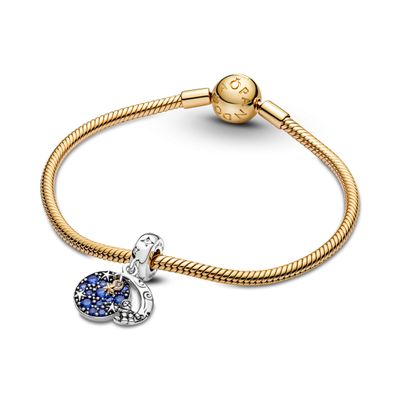 Imagen 2 del producto Charm Doble Santa Claus En La Luna Recubrimiento en Oro 14k