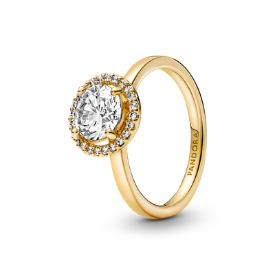 Imagen 2 del producto Anillo Shine Halo Redondo Brillante Circonia Cubica Clara