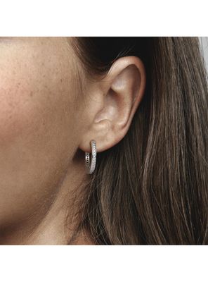 Imagen 2 del producto Aretes de Aro con Logo Brillo Esplendoroso