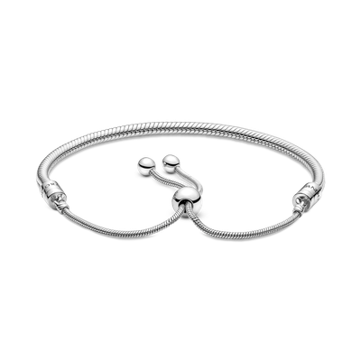 Imagen 2 del producto Brazalete Plata con Cierre Deslizante Circonia Cúbica Clara