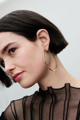 Imagen 2 del producto Aretes de Aro Abierto de 42 mm en Shine