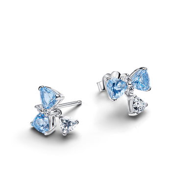 Imagen 2 del producto Aretes de Botón Moño Azul de Bridgerton