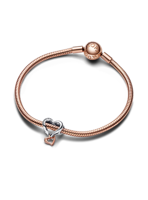 Imagen 2 del producto Charm de Dos Tonos Corazón Calado con Infinito