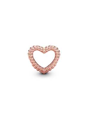 Imagen 1 del producto Charm Corazón Abierto con Cuentas Recubrimiento en Oro Rosa