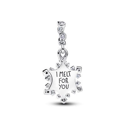 Charm Colgante doble Copo de Nieve Opalescente