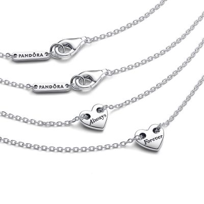 Imagen 2 del producto Collar en Plata Corazon Separable Por siempre y Para Siempre