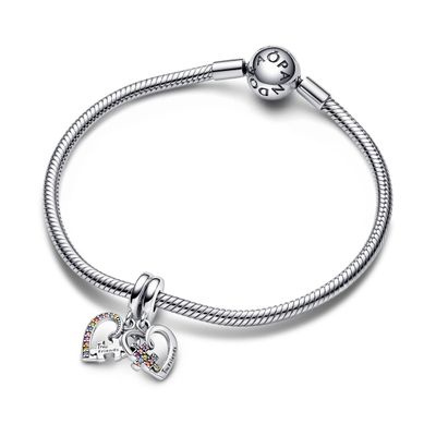 Imagen 2 del producto Charm en Plata Rompecabezas Dividible Amistad de Corazones 