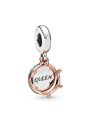 Dije Colgante en Rose y Plata Reina y Corona Real