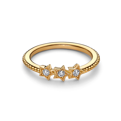 Anillo en Shine Estrellas Celestiales Circonia Cubica Clara