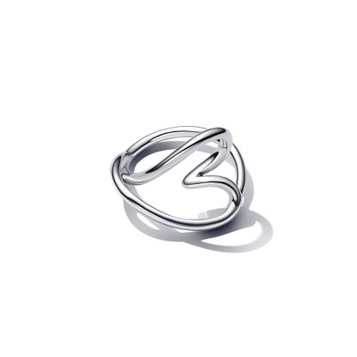 Anillo en Plata Corazón Forma Orgánica