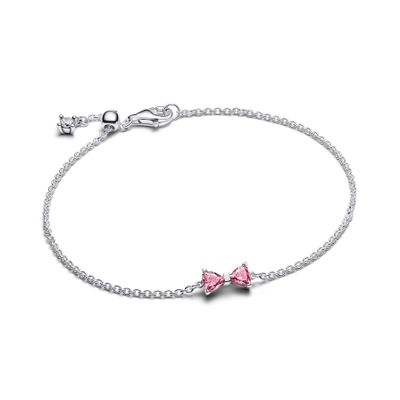 Imagen 2 del producto Brazalete de Cadena con Moño Rosa