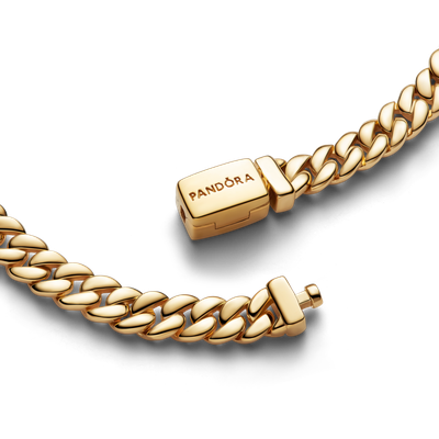 Imagen 2 del producto Brazalete de Cadena Cubana Dorado