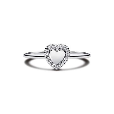Imagen 2 del producto Anillo Halo y Corazón en Plata