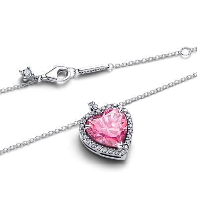 Imagen 2 del producto Collar Collier Corazón con Halo Rosa