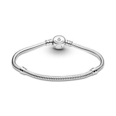 Imagen 2 del producto Brazalete Plata Cadena Serpiente Cierre de Disco Cristal Azúl