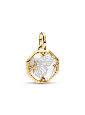 Medallon Shine de Pandora ME Mariposa Nacarada