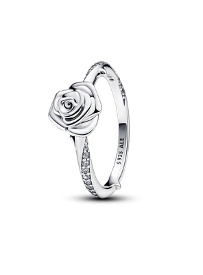 Imagen 2 del producto Anillo en Plata Rosa en Flor Circonia Cubica Clara