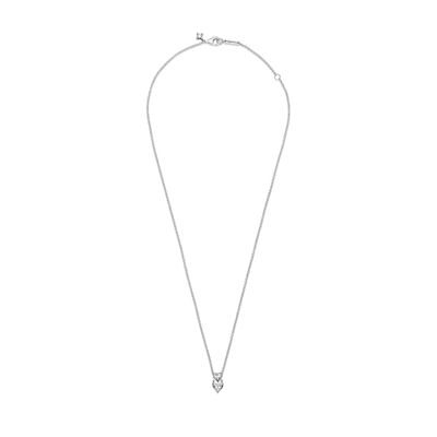 Collar Collier con Pendiente de Corazón Doble Reluciente