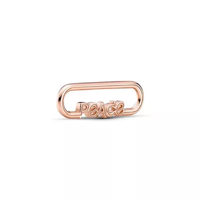 Charm Eslabón Con La Palabra Paz en Rose Pandora Me