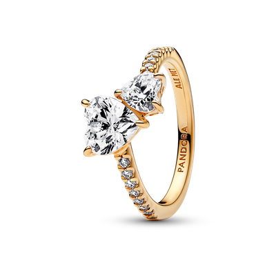 Imagen 2 del producto Anillo  en Shine Doble Corazon Brillante 