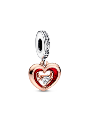 Dije en Pandora Rose Corazon Radiante de Dos Tonos