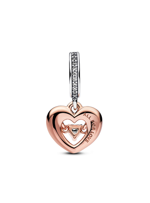 Imagen 2 del producto Dije en Pandora Rose Corazon Radiante de Dos Tonos 
