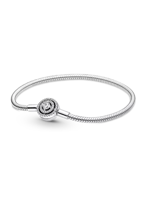 Brazalete en Plata  Momentos Cadena de Serpiente Halo