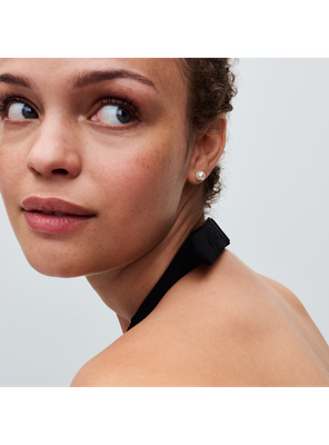 Imagen 2 del producto Aretes de botón Perla Cultivada de Agua Dulce de 7CM