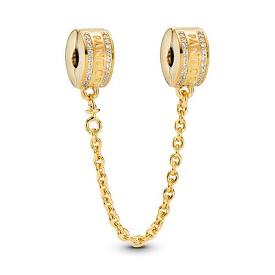 Charm de Clip Cadena de Seguridad del Logotipo de Pandora