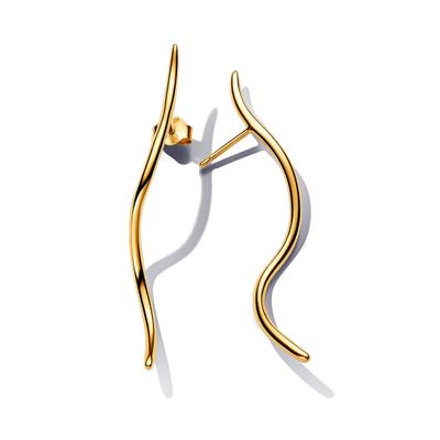 Aretes de Tuerca En Pandora Shine Con Forma Organica de filamento