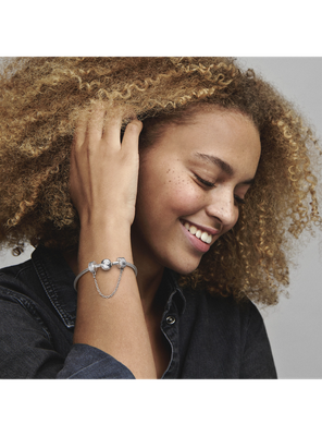 Imagen 2 del producto Cadena de Seguridad en Plata Insignia Circonia Cúbica Clara