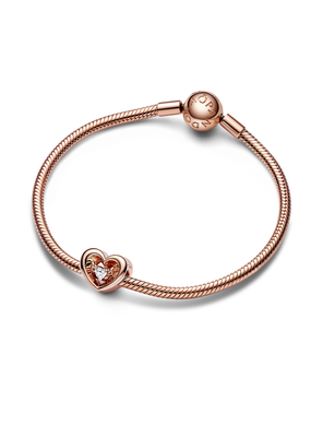 Imagen 2 del producto Charm Corazón Radiante y Piedra Flotante Rosa