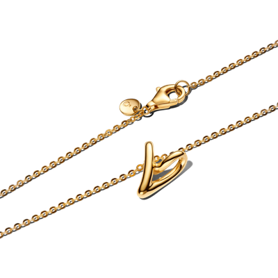 Imagen 2 del producto Collar con Colgante Pequeño Corazón con Forma Orgánica