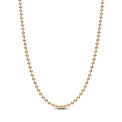 Collar Cadena de Bolas Dorado