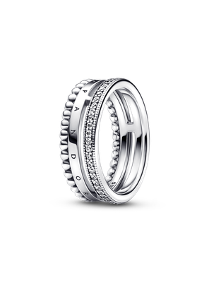 Imagen 2 del producto Anillo en Plata Insignia Pandora  en Pavé  y Esferas Clara