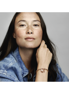 Imagen 2 del producto Charm Colgante Candado y Llave Recubrimiento en Oro Rosa