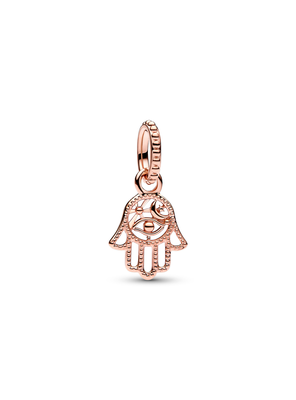 Dije Colgante en Rose Hamsa Mano Protectora