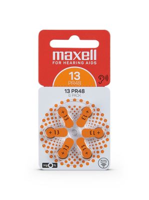 Pilas Para Audífonos Maxell Tamaño 13 Auditivas 6un