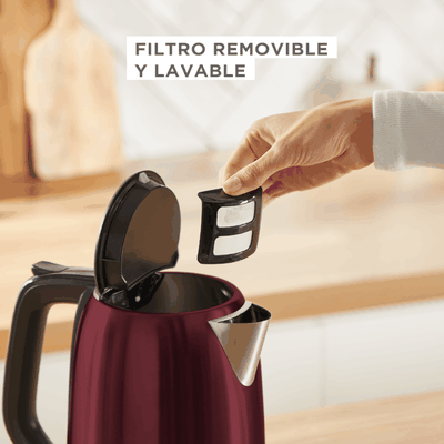 Imagen 2 del producto Hervidor Subito 1,7 L Inox Rojo Moulinex